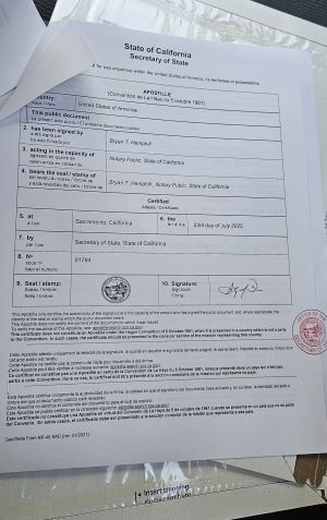Apostille example